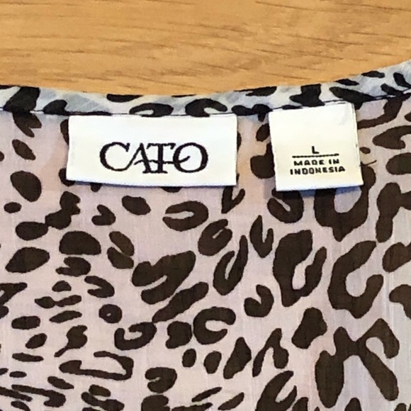 CATO animal print cheetah leopard shirt bl… - Picture 7 of 9